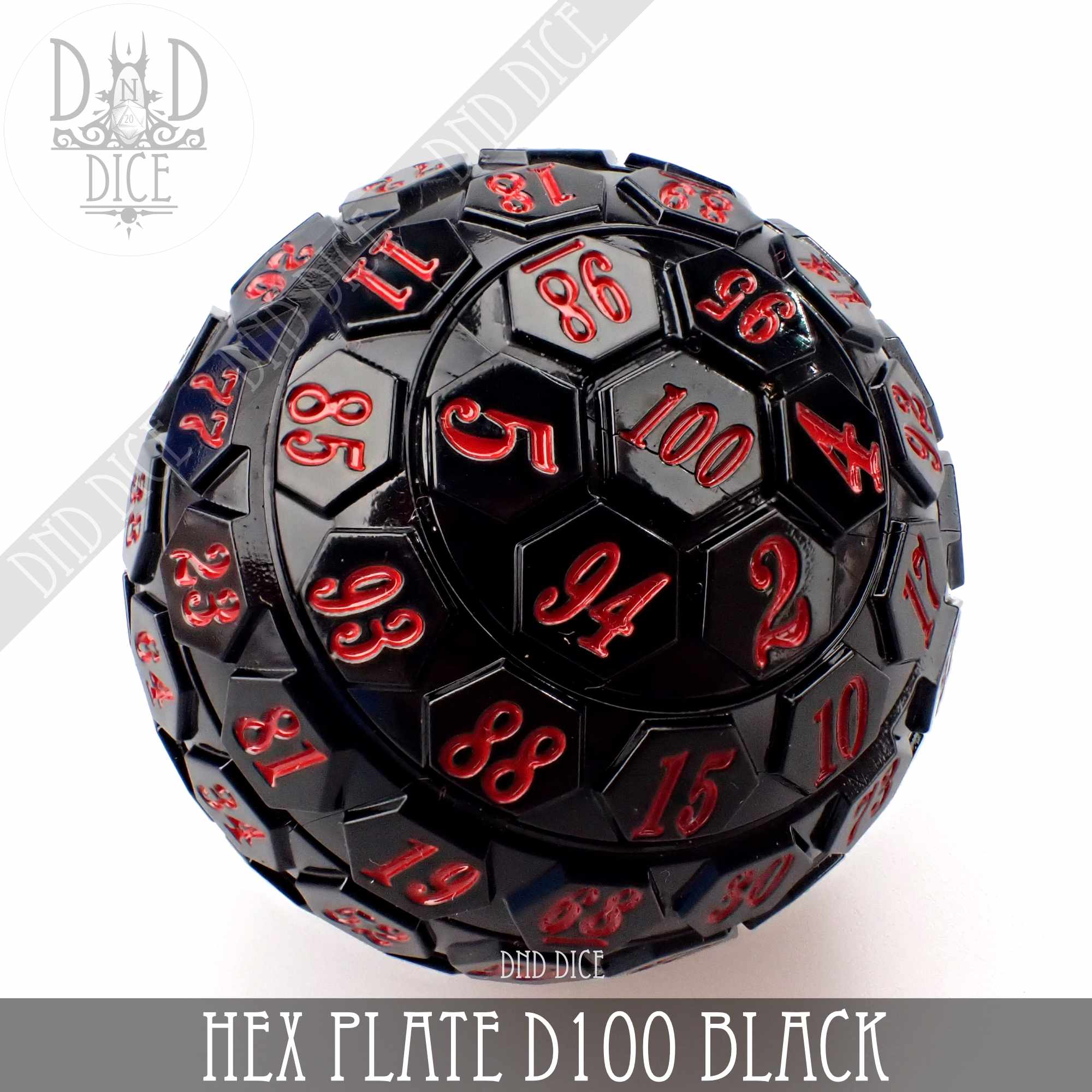45mm Hex Plate D100 (Black with Red)