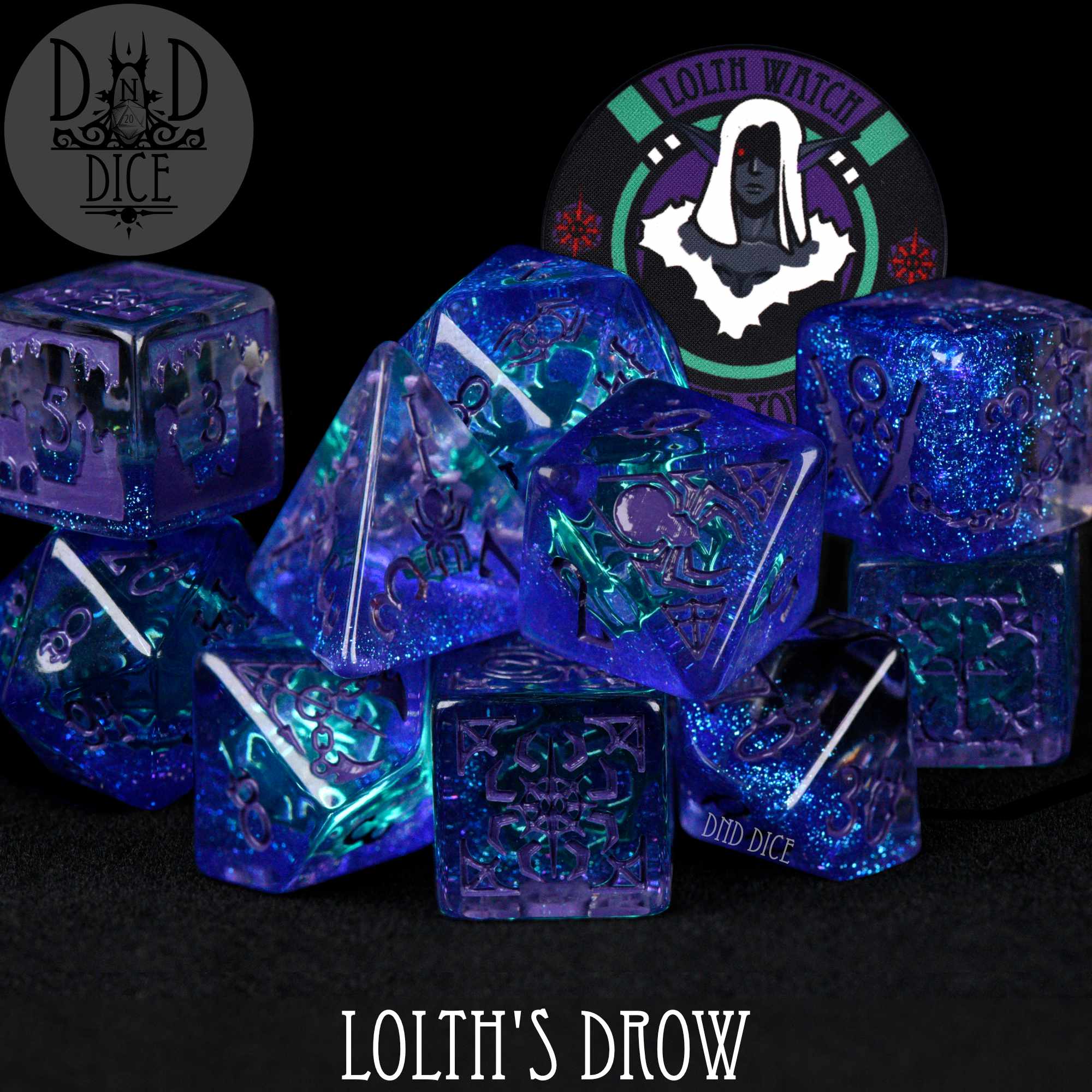 Lolth's Drow - 11 Dice Set