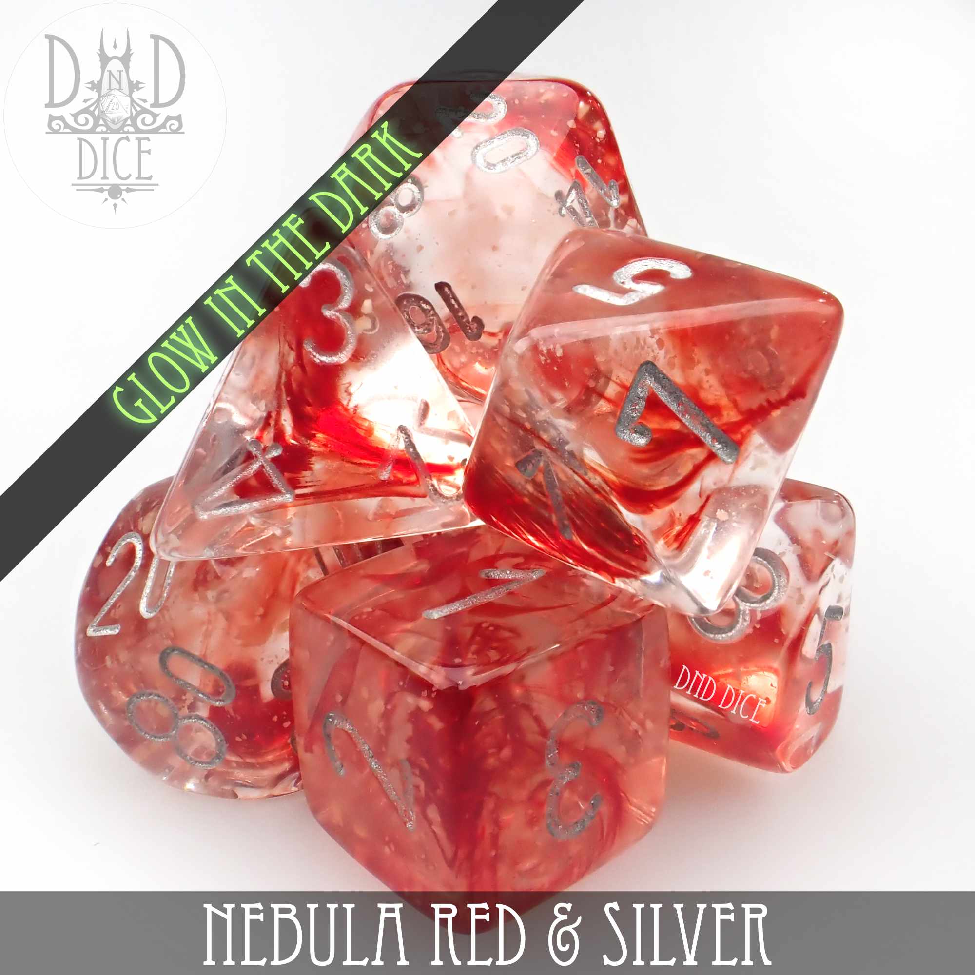 Nebula Red & Silver Glow in the Dark