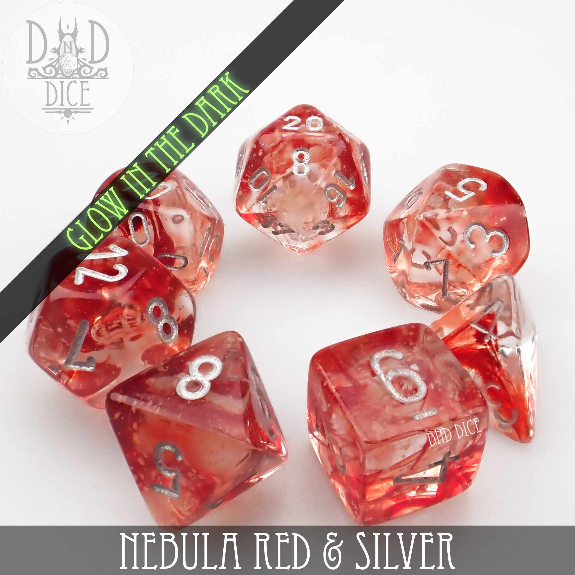 Nebula Red & Silver Glow in the Dark