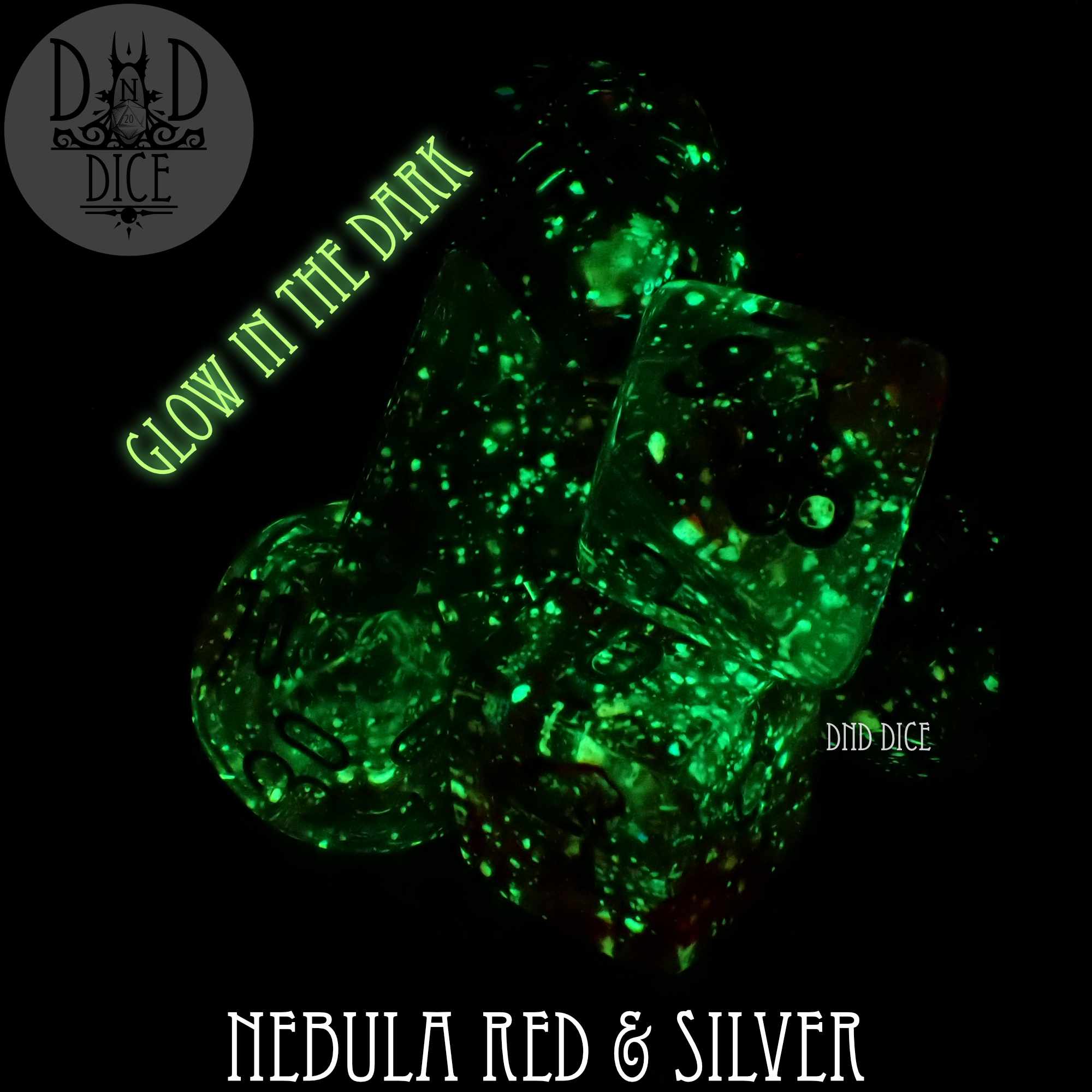 Nebula Red & Silver Glow in the Dark