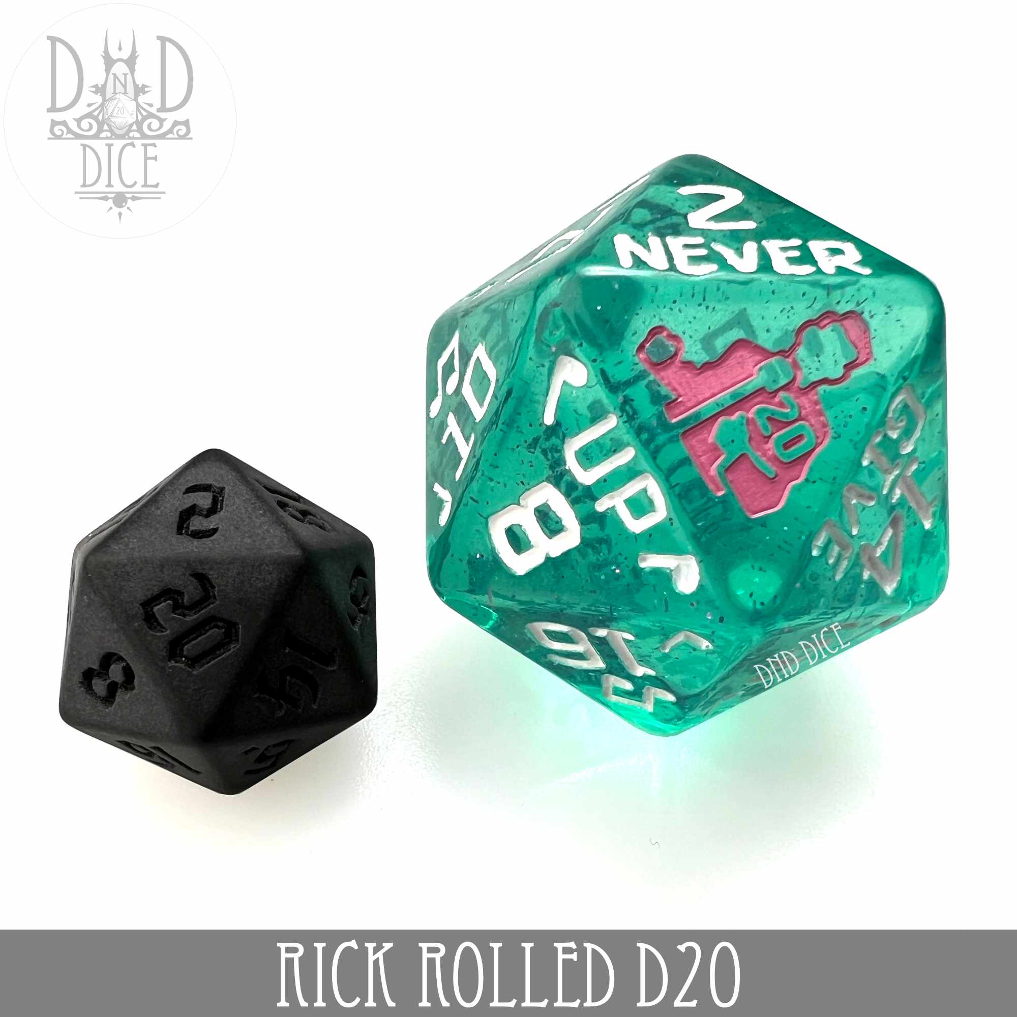 洋楽 CHICE LIFE - ONE ROLL OF THE DICE Rick Rolled - 34mm D20