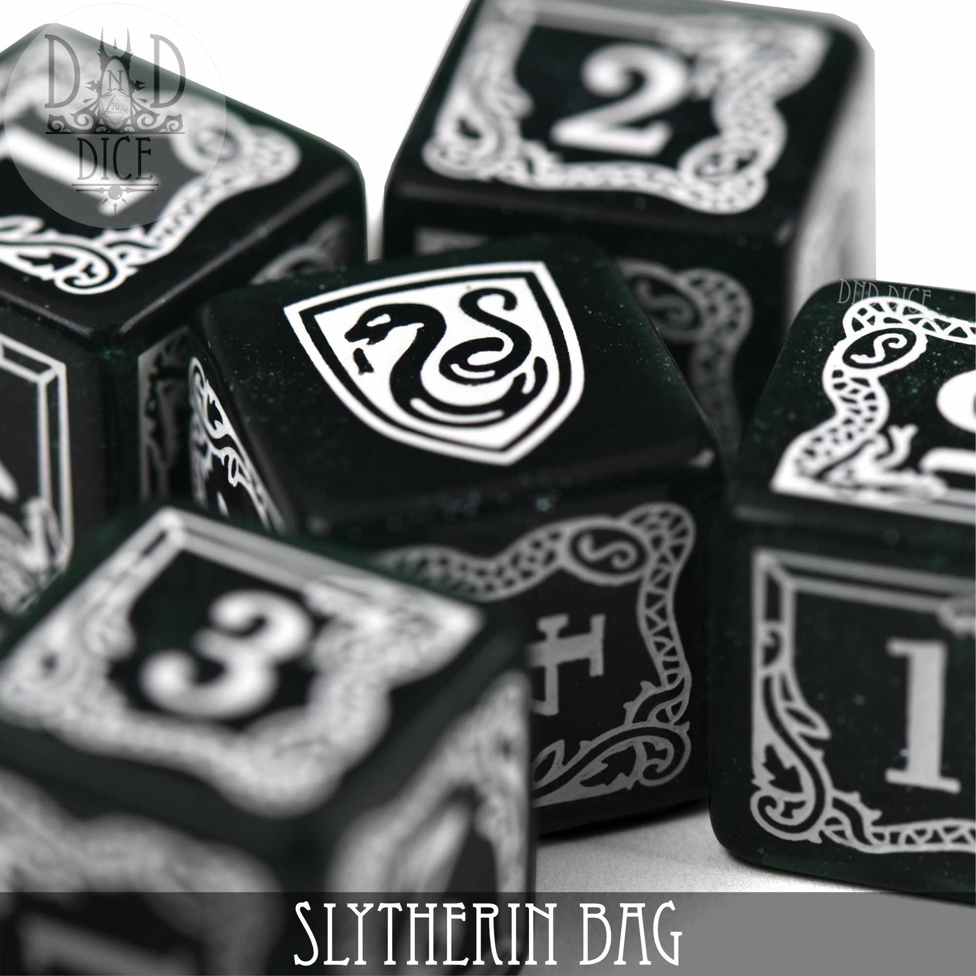 Harry Potter Slytherin Dice Bag & 5D6