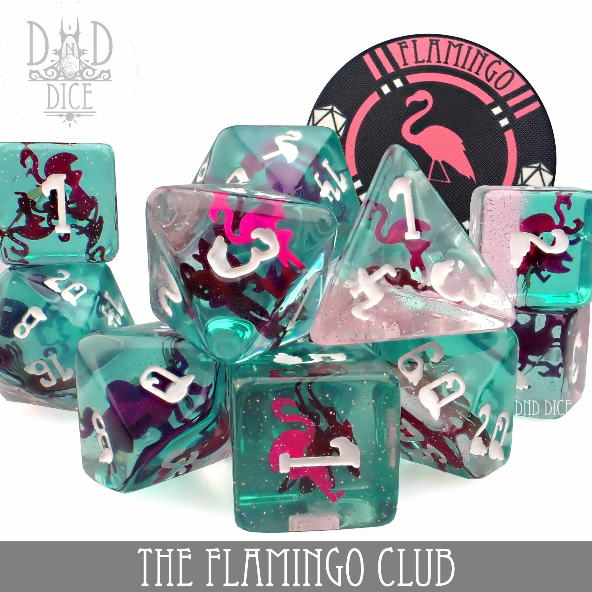 The Flamingo Club - 11 Dice Set